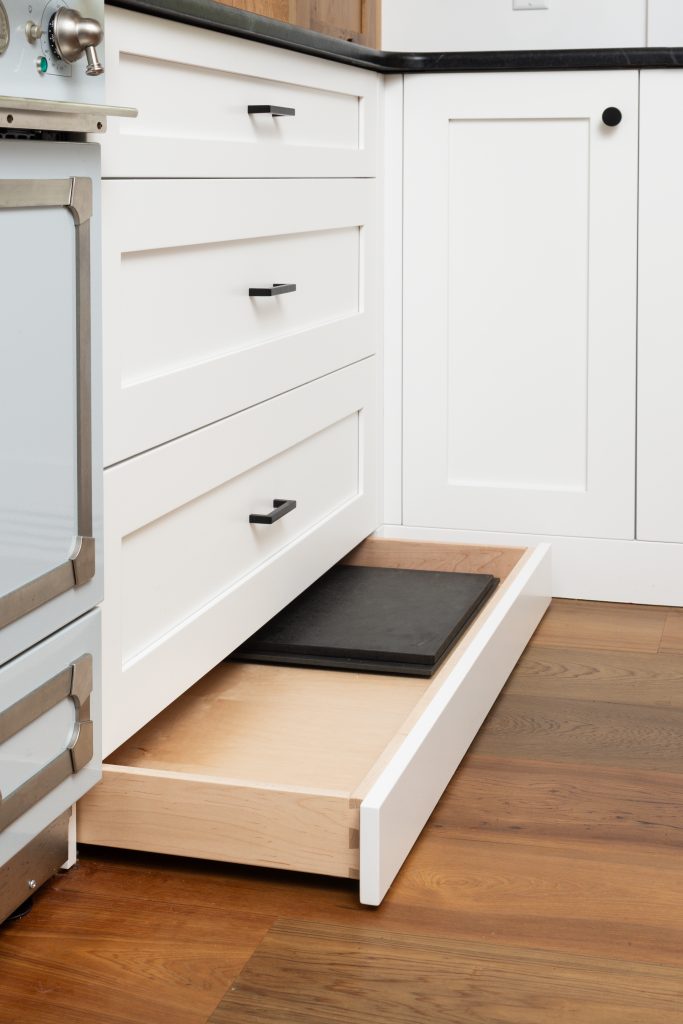 Touch Open Toe Kick Drawer